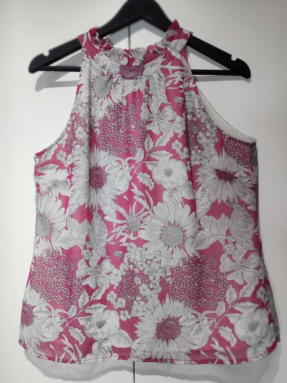 Liberty of London Pink Floral High-Neck Camisole